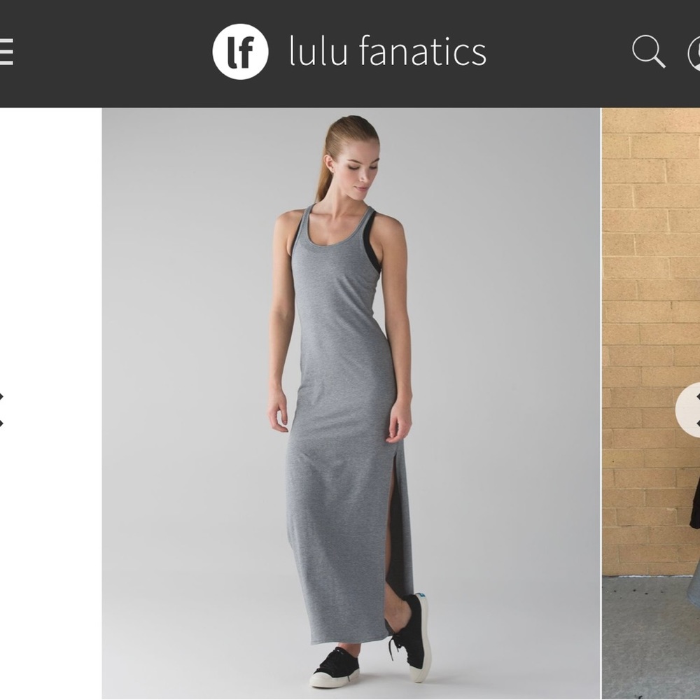 Lululemon NWT Refresh Maxi Dress II size 10 in Heathered Medium Grey